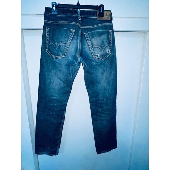 Diesel Jeans Mens Koolter Slim Tapered Button Fly Faded Dark Denim 30x30 - Picture 4 of 16